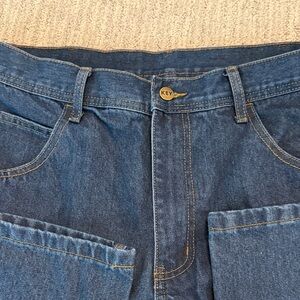 KEY Mens Dark Blue Bootcut Jeans